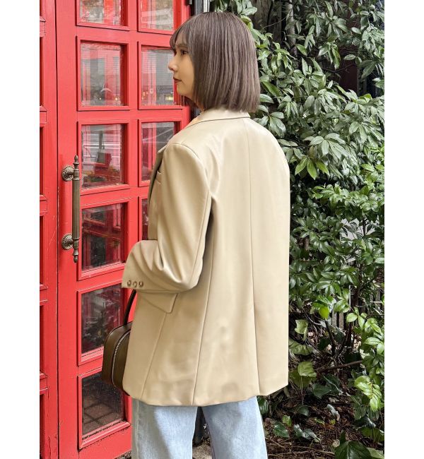 MURUA「フェイクレザーテーラードジャケット」|テーラードジャケット|