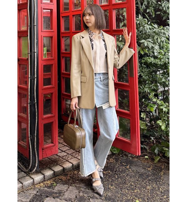 MURUA「フェイクレザーテーラードジャケット」|テーラードジャケット|