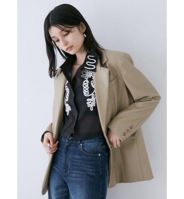 MURUA「フェイクレザーテーラードジャケット」|テーラードジャケット|