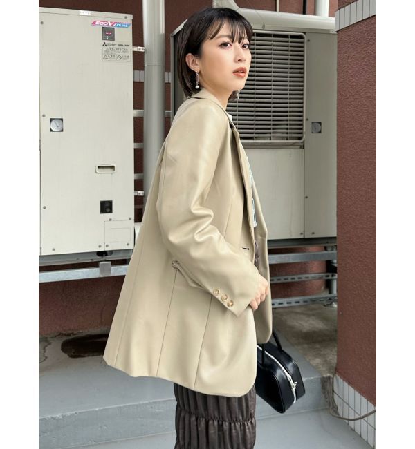 MURUA「フェイクレザーテーラードジャケット」|テーラードジャケット|