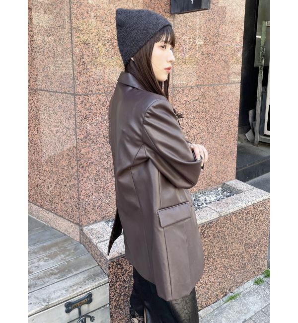 MURUA「フェイクレザーテーラードジャケット」|テーラードジャケット|