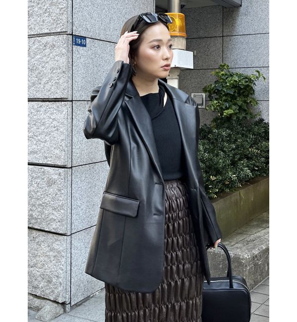 MURUA「フェイクレザーテーラードジャケット」|テーラードジャケット|