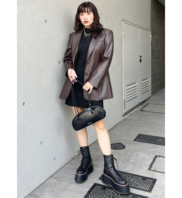 MURUA「フェイクレザーテーラードジャケット」|テーラードジャケット|