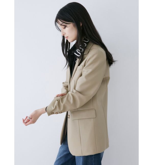 MURUA「フェイクレザーテーラードジャケット」|テーラードジャケット|