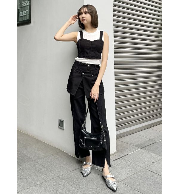 MURUA「フリンジデニムビスチェ」|キャミソール|