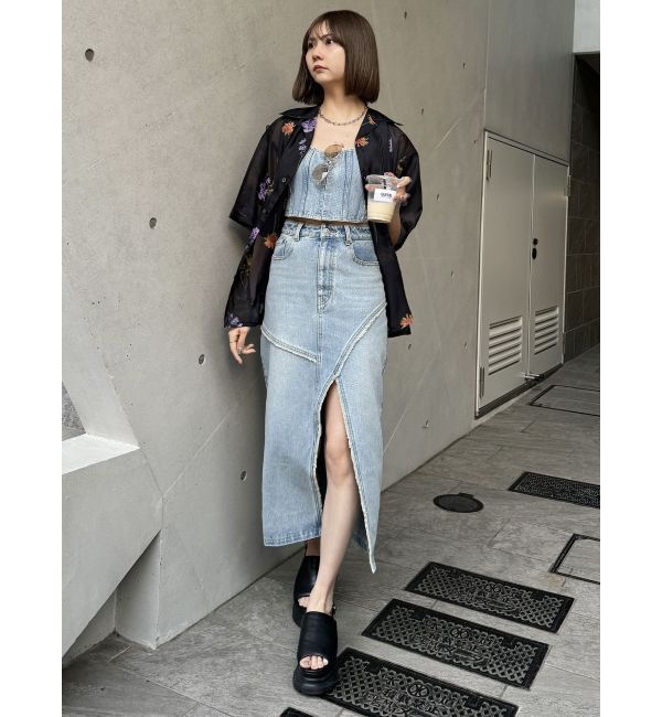 MURUA「フリンジデニムビスチェ」|キャミソール|