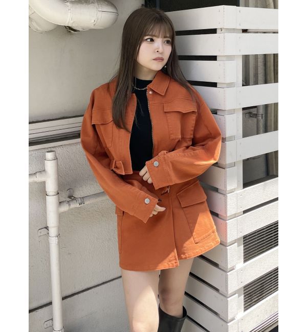 MURUA「ラップ風ミニスカート」|台形|