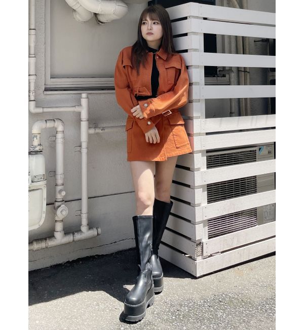 MURUA「ラップ風ミニスカート」|台形|