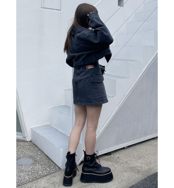 MURUA「ラップ風ミニスカート」|台形|