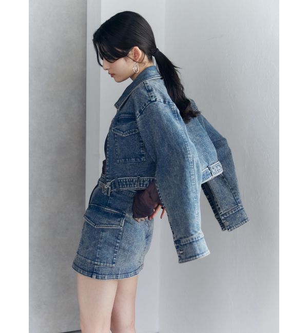 MURUA「ラップ風ミニスカート」|台形|