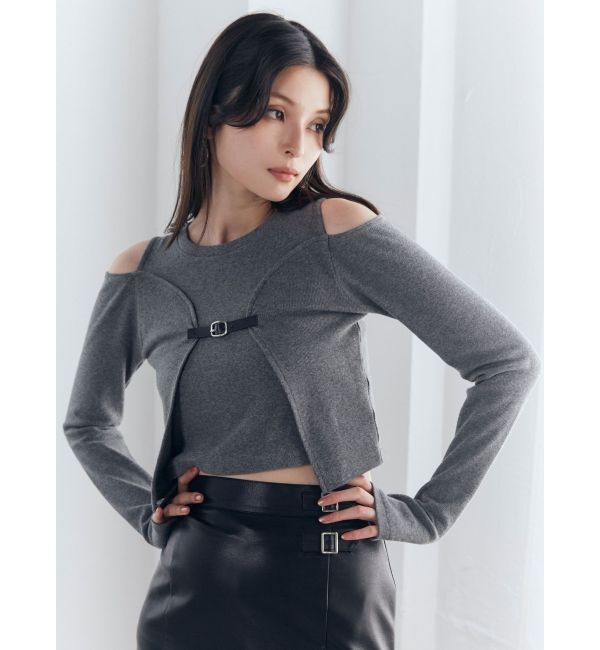 MURUA「ボレロレイヤードテレコトップス」|Tシャツ・カットソー|