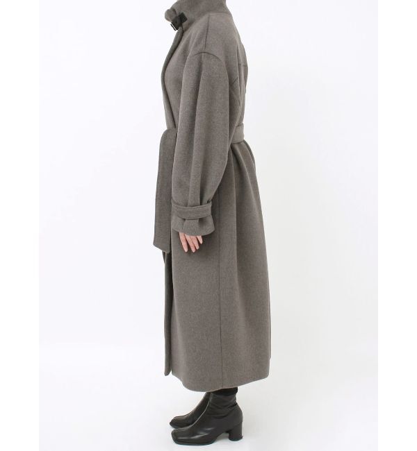 MURUA「スタンドカラージップウール混コート」|その他|
