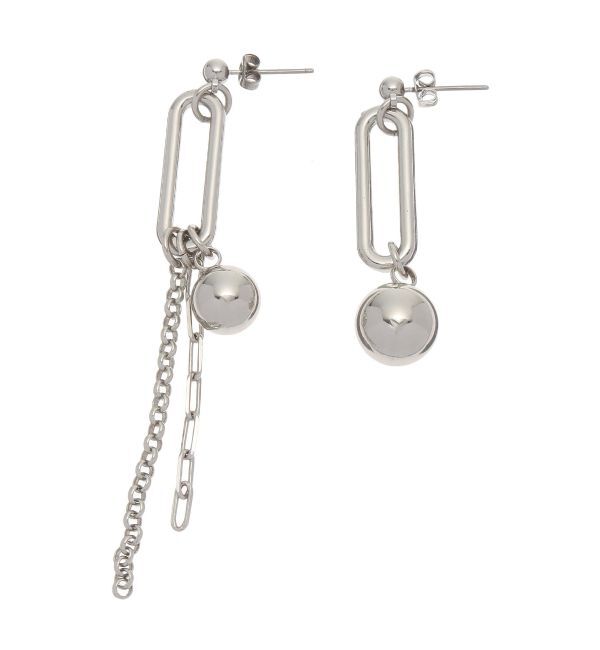 MURUA「チェーンMIXアシメピアス」|ピアス|