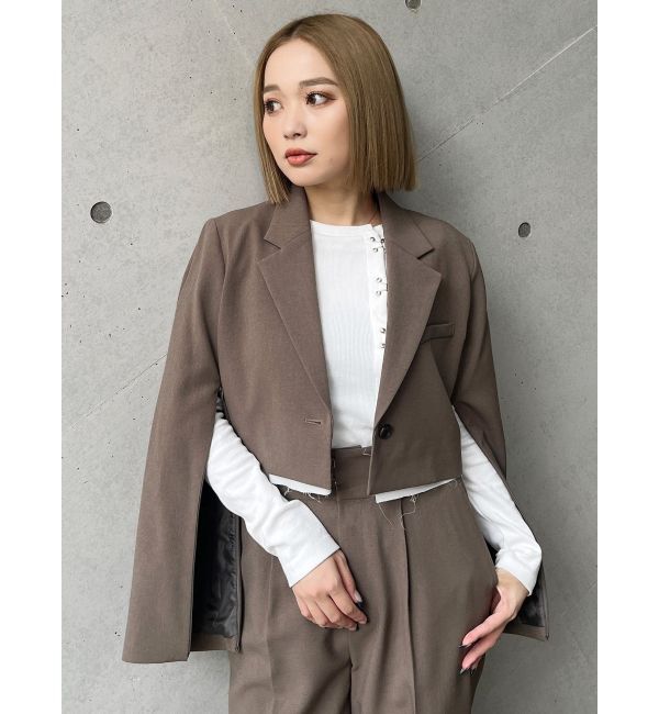 MURUA「ヘムアタッチメントショートジャケット【セットアップ着用可】」|テーラードジャケット|