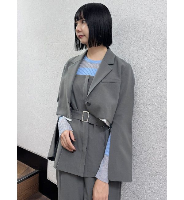 MURUA「ヘムアタッチメントショートジャケット【セットアップ着用可】」|テーラードジャケット|