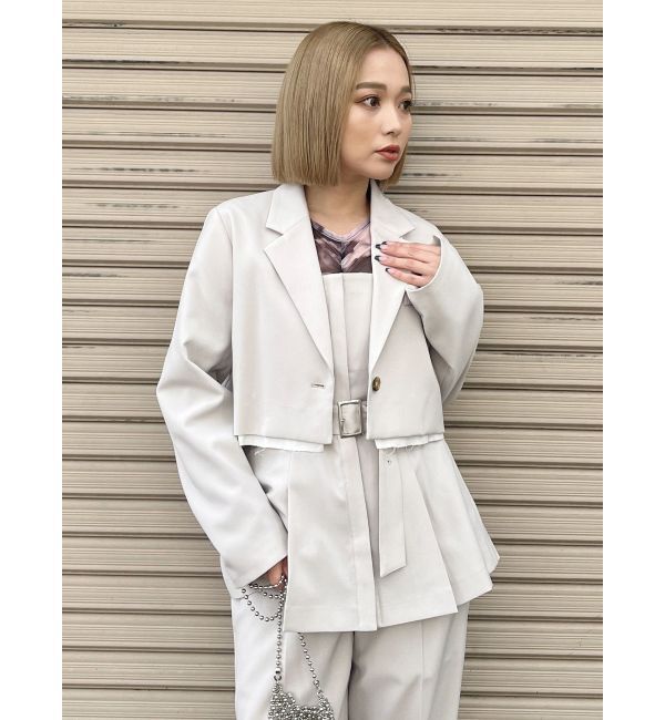 MURUA「ヘムアタッチメントショートジャケット【セットアップ着用可】」|テーラードジャケット|