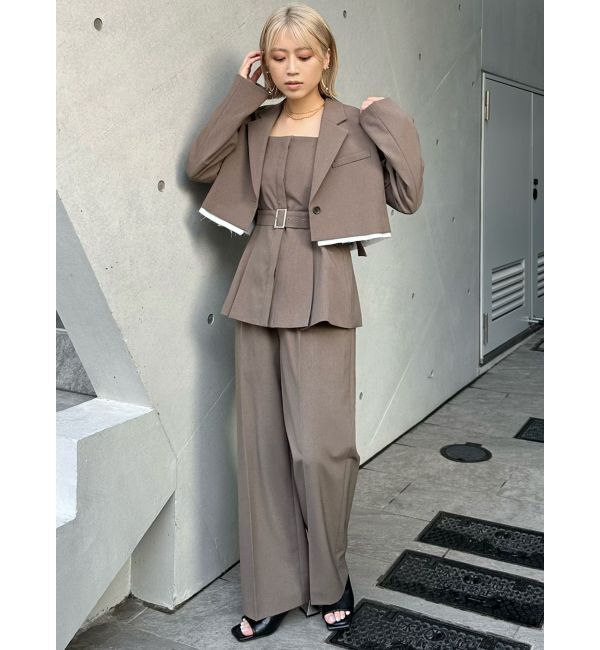 MURUA「ヘムアタッチメントショートジャケット【セットアップ着用可】」|テーラードジャケット|