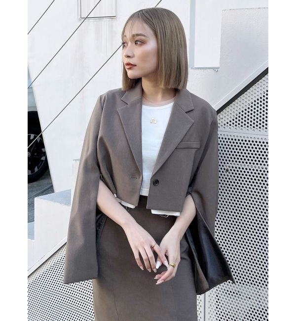 MURUA「ヘムアタッチメントショートジャケット【セットアップ着用可】」|テーラードジャケット|