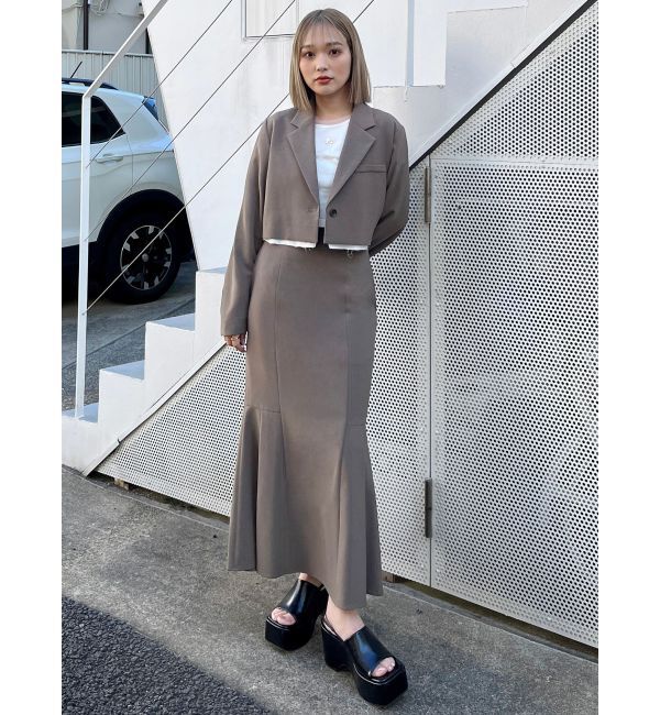 MURUA「ヘムアタッチメントショートジャケット【セットアップ着用可】」|テーラードジャケット|