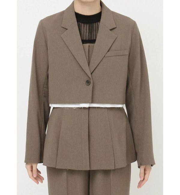 MURUA「ヘムアタッチメントショートジャケット【セットアップ着用可】」|テーラードジャケット|