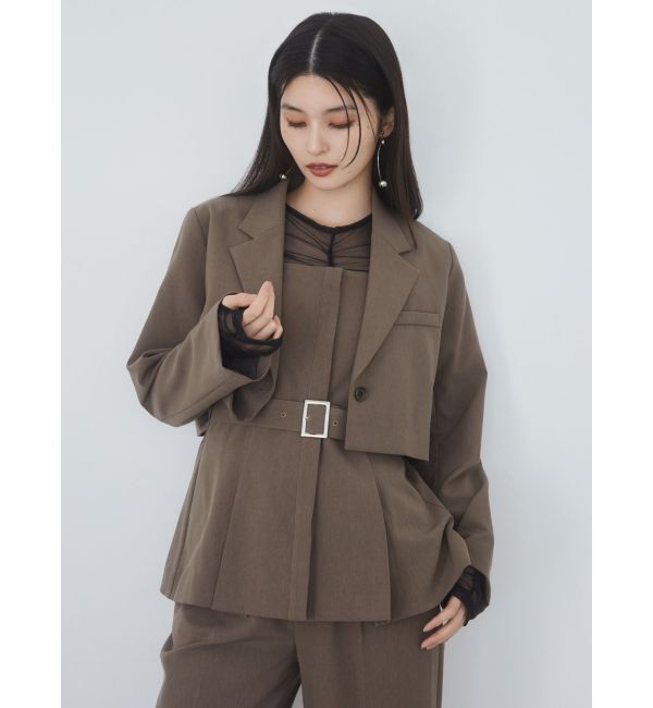 MURUA「ヘムアタッチメントショートジャケット【セットアップ着用可】」|テーラードジャケット|