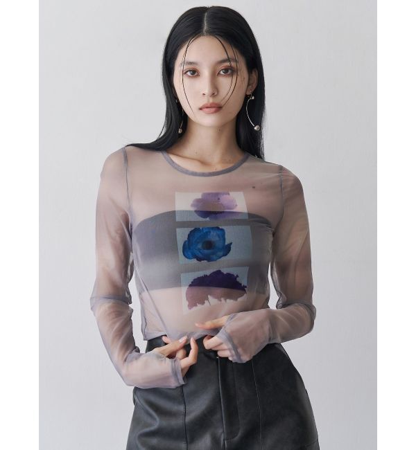 MURUA「フラワーチュールトップス」|Tシャツ・カットソー|