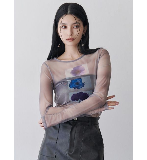 MURUA「フラワーチュールトップス」|Tシャツ・カットソー|