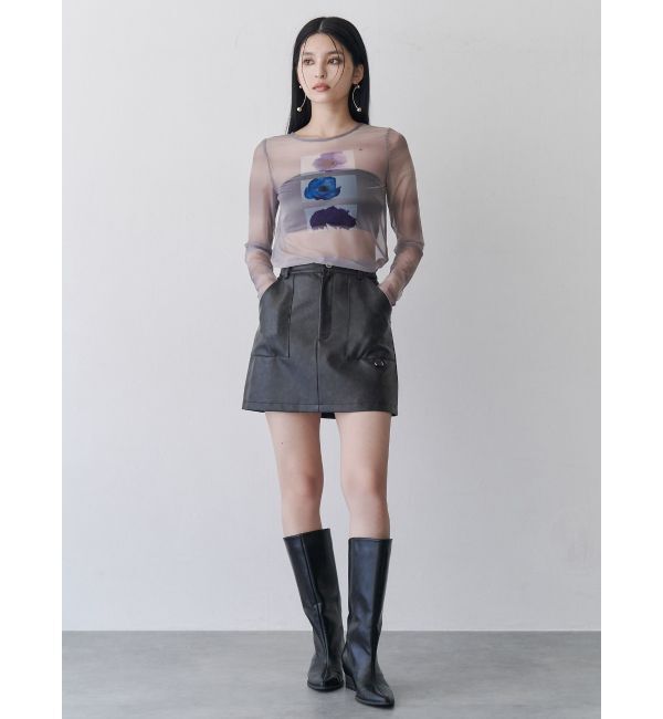 MURUA「フラワーチュールトップス」|Tシャツ・カットソー|