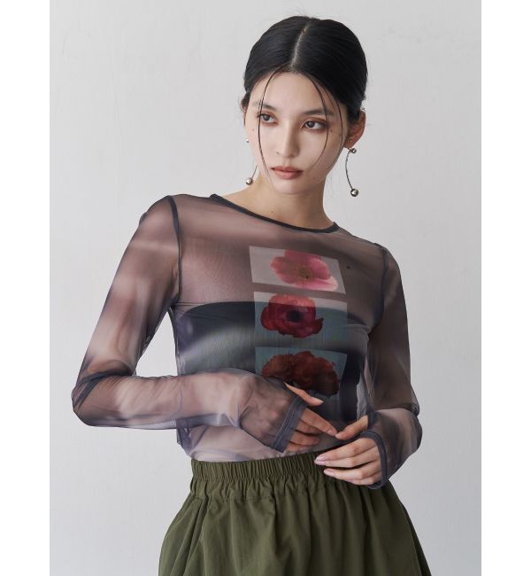 MURUA「フラワーチュールトップス」|Tシャツ・カットソー|