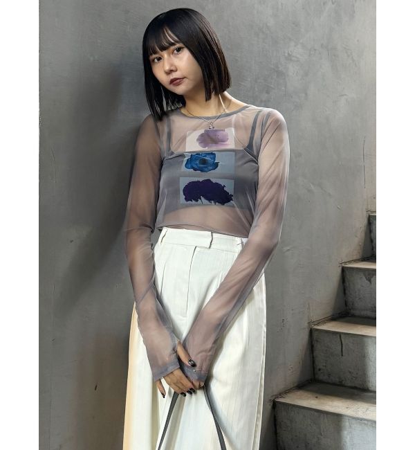 MURUA「フラワーチュールトップス」|Tシャツ・カットソー|