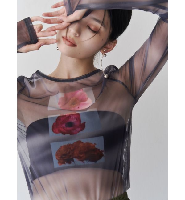MURUA「フラワーチュールトップス」|Tシャツ・カットソー|