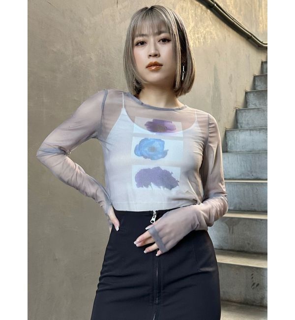MURUA「フラワーチュールトップス」|Tシャツ・カットソー|