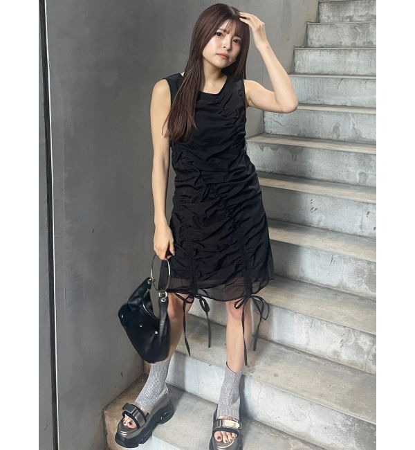 MURUA「シャーリングミニワンピース」|ワンピース|