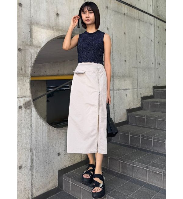 MURUA「ダブルウエストZIPスカート」|スカート|