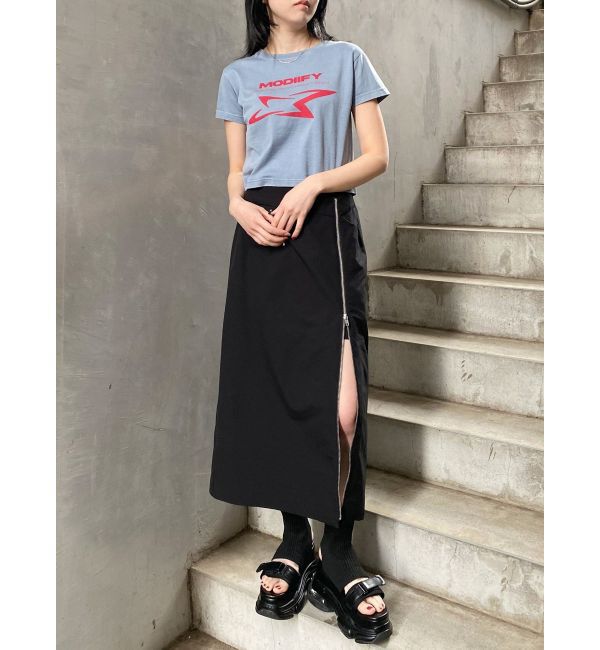 MURUA「ダブルウエストZIPスカート」|スカート|