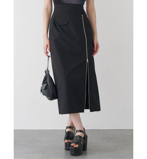 MURUA「ダブルウエストZIPスカート」|スカート|ブラック