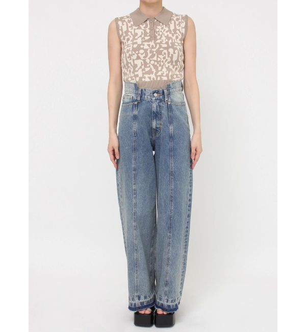 MURUA「パターンヴィンテージライクワイドデニム」|デニム|