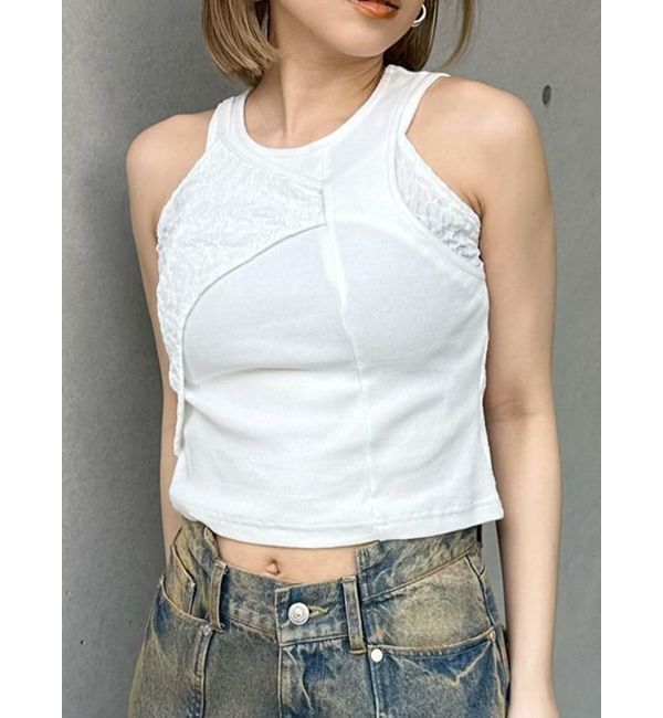 MURUA「トリックドッキングキャミタンク」|タンクトップ|ホワイト