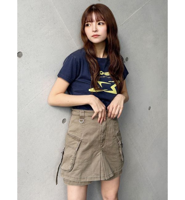 MURUA「ウォッシュカーゴスカートパンツ」|スカート|