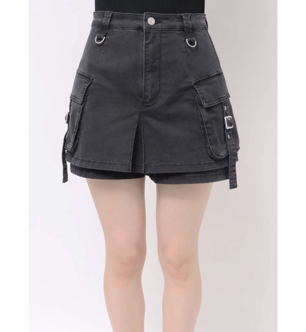 MURUA「ウォッシュカーゴスカートパンツ」|スカート|