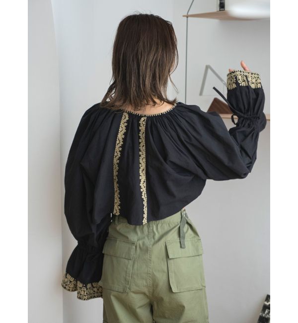 Ungrid「ショートエンブロイダリーブラウス」|シャツ・ブラウス|