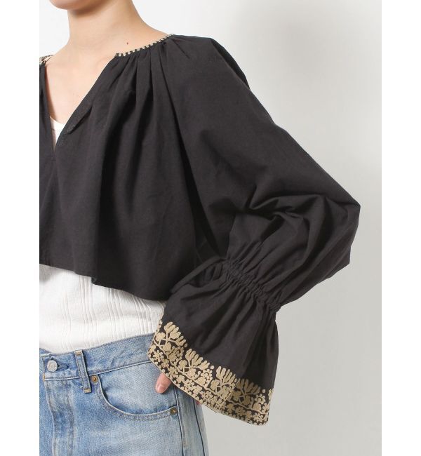 Ungrid「ショートエンブロイダリーブラウス」|シャツ・ブラウス|