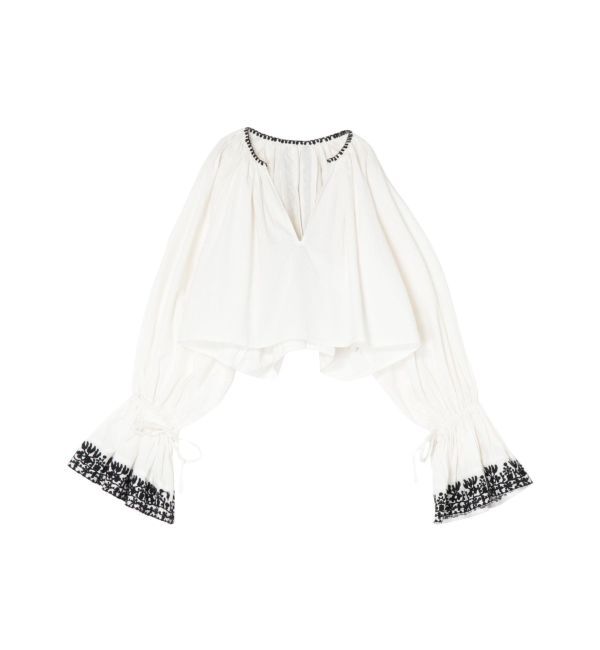 Ungrid「ショートエンブロイダリーブラウス」|シャツ・ブラウス|