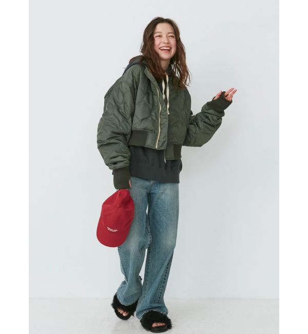 Ungrid「ハイウエストルーズストレートデニム」|デニム|