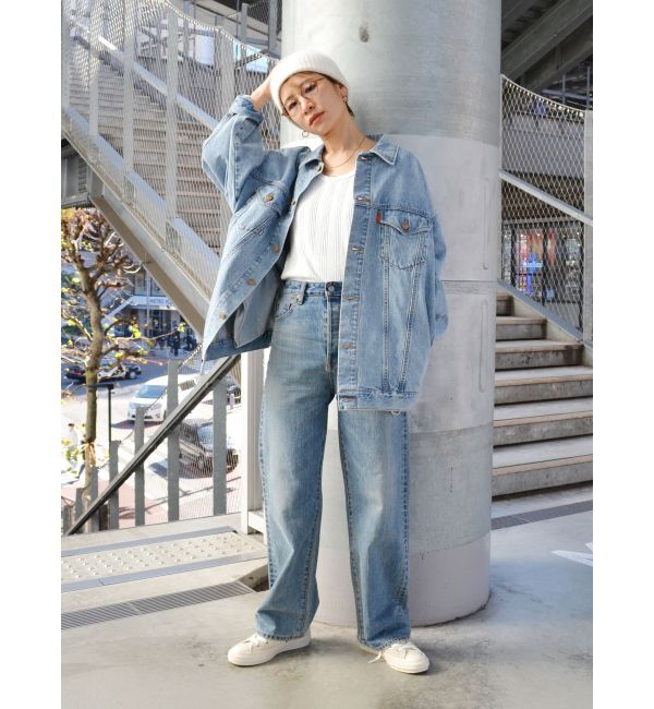 Ungrid「ハイウエストルーズストレートデニム」|デニム|