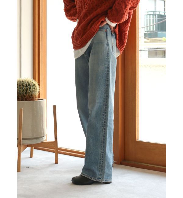 Ungrid「ハイウエストルーズストレートデニム」|デニム|