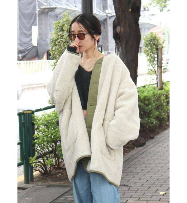 Ungrid「【WEB限定】リバーシブルボアブルゾン」|ブルゾン・スタジャン|