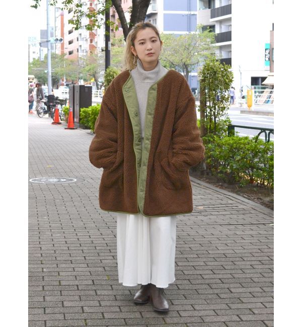 Ungrid「【WEB限定】リバーシブルボアブルゾン」|ブルゾン・スタジャン|