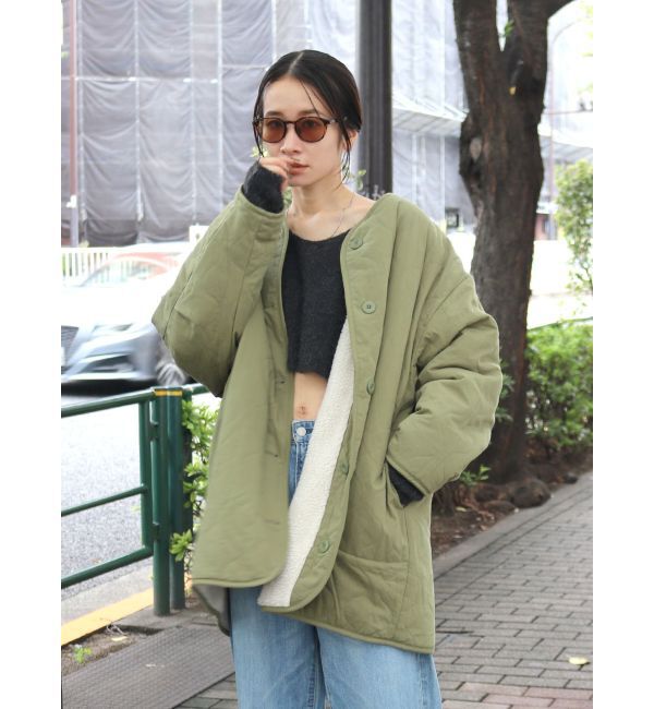 Ungrid「【WEB限定】リバーシブルボアブルゾン」|ブルゾン・スタジャン|