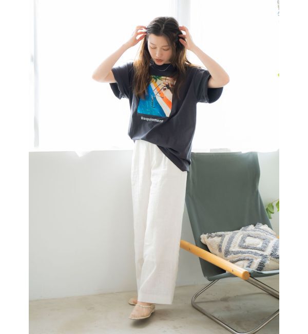 Ungrid「リネン混ルーズタックパンツ」|その他|